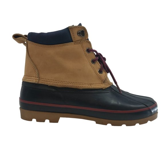 Lands' End Shoes Lands End Duck Ankle Boot Womens 415 Blue Rubber